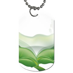 Pearl Drop Flower Plant Dog Tag (one Side) by Sapixe