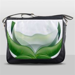 Pearl Drop Flower Plant Messenger Bags by Sapixe