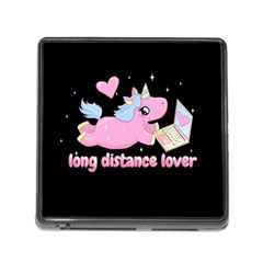 Long Distance Lover - Cute Unicorn Memory Card Reader (square) by Valentinaart