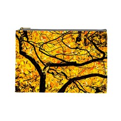 Golden Vein Cosmetic Bag (large)  by FunnyCow