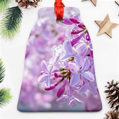 Pink Lilac Flowers Bell Ornament (two Sides) by FunnyCow