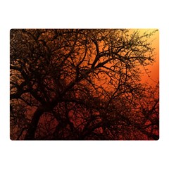 Sunset Silhouette Winter Tree Double Sided Flano Blanket (mini) by LoolyElzayat