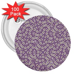 Ditsy Floral Pattern 3  Buttons (100 Pack)  by dflcprints