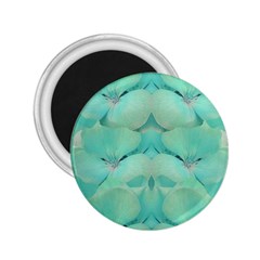 Green Fantasy Flower In Beautiful Festive Style 2 25  Magnets by pepitasart