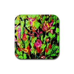 Spring Ornaments Rubber Coaster (square)  by bestdesignintheworld