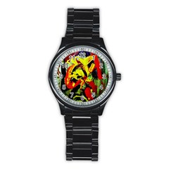 Fish And Bread-1/1 Stainless Steel Round Watch by bestdesignintheworld