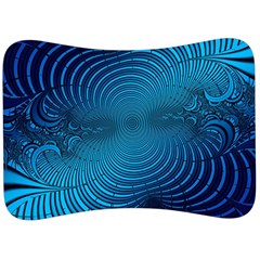 Blue Background Brush Particles Wave Velour Seat Head Rest Cushion by Nexatart