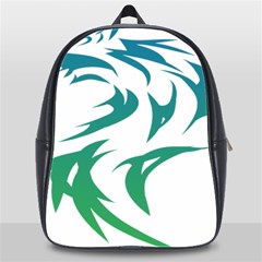 Wolf Dog Fox Animal Pet Vector School Bag (xl) by Sapixe