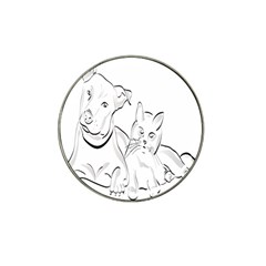 Dog Cat Pet Silhouette Animal Hat Clip Ball Marker (4 Pack) by Sapixe