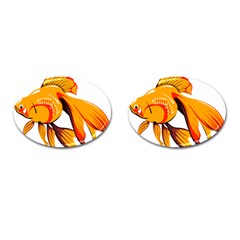 Goldfish Fish Tank Water Tropical Cufflinks (oval)