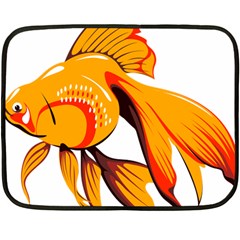 Goldfish Fish Tank Water Tropical Fleece Blanket (mini) by Sapixe