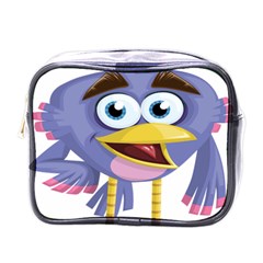 Bird Violet Beak Feather Fun Mini Toiletries Bags by Sapixe