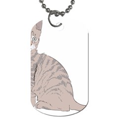 Kitten Cat Drawing Line Art Line Dog Tag (one Side)