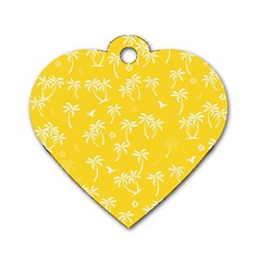 Tropical Pattern Dog Tag Heart (one Side) by Valentinaart