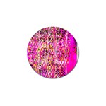 Hot pink mess snakeskin inspired  Golf Ball Marker Front