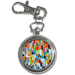 Mosaic Tiles Pattern Texture Key Chain Watches by Nexatart