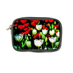 White And Red Sunlit Tulips Coin Purse by FunnyCow