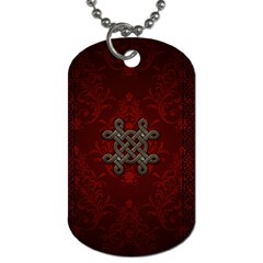 Decorative Celtic Knot On Dark Vintage Background Dog Tag (one Side) by FantasyWorld7