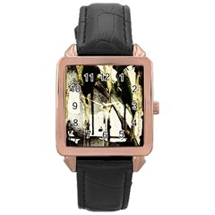 There Is No Promissed Rain 2 Rose Gold Leather Watch  by bestdesignintheworld