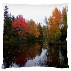 Autumn Pond Large Cushion Case (one Side) by IIPhotographyAndDesigns