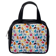 Funny Cute Colorful Cats Pattern Classic Handbags (one Side)