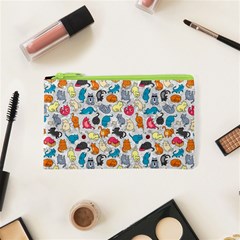 Funny Cute Colorful Cats Pattern Cosmetic Bag (xs) by EDDArt