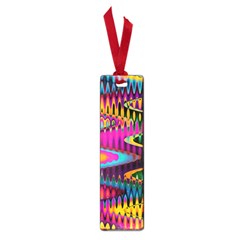 Multicolored Wave Distortion Zigzag Chevrons Small Book Marks by EDDArt