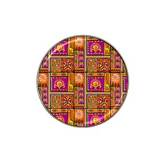 Traditional Africa Border Wallpaper Pattern Colored 3 Hat Clip Ball Marker (10 Pack) by EDDArt