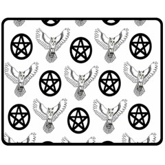 Owls And Pentacles Fleece Blanket (medium)  by IIPhotographyAndDesigns