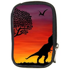 Sunset Dinosaur Scene Compact Camera Cases by IIPhotographyAndDesigns