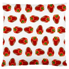 Red Peppers Pattern Large Flano Cushion Case (two Sides) by SuperPatterns