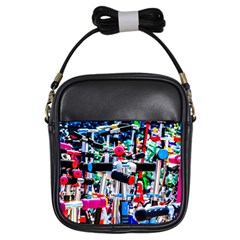 Time To Choose A Scooter Girls Sling Bags by FunnyCow