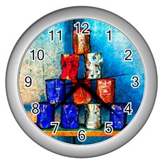 Soup Cans   After The Lunch Wall Clock (silver) by FunnyCow