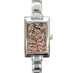 Earth  Light Brown Wet Soil Rectangle Italian Charm Watch by FunnyCow