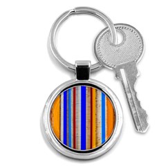 Colorful Wood And Metal Pattern Key Chains (round)  by FunnyCow