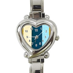 Flat Angle Heart Italian Charm Watch by FunnyCow