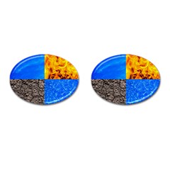 The Fifth Inside Funny Pattern Cufflinks (oval) by FunnyCow