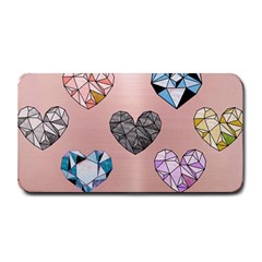 Gem Hearts And Rose Gold Medium Bar Mats by NouveauDesign