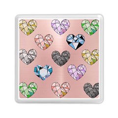 Gem Hearts And Rose Gold Memory Card Reader (square) by NouveauDesign