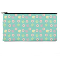 Teal Donuts And Milk Pencil Cases