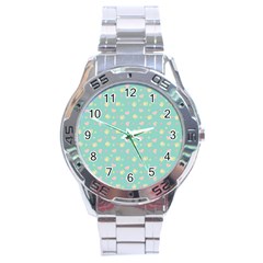 Teal Milk Hearts Stainless Steel Analogue Watch by snowwhitegirl