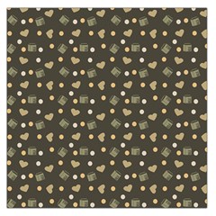 Charcoal Grey  Milk Hearts Large Satin Scarf (square) by snowwhitegirl