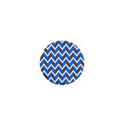 Zigzag Chevron Pattern Blue Grey 1  Mini Buttons by snowwhitegirl