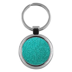 Aqua Glitter Key Chains (round)  by snowwhitegirl