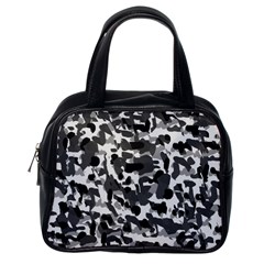 Grey Camo Classic Handbag (one Side) by snowwhitegirl