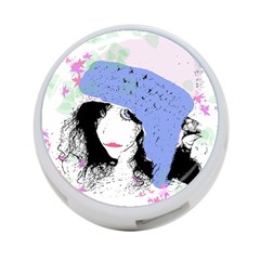 Girl With Hat 4-port Usb Hub (one Side) by snowwhitegirl