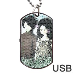 Dolls Stained  Glass Dog Tag Usb Flash (two Sides) by snowwhitegirl