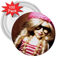 Cover Girl 3  Buttons (100 Pack)  by snowwhitegirl