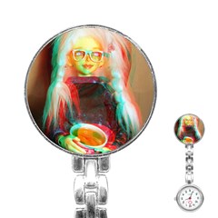 Eating Lunch 3d Stainless Steel Nurses Watch by snowwhitegirl