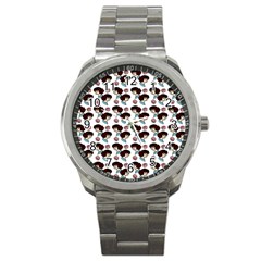 Redhead Girl Pattern Sport Metal Watch